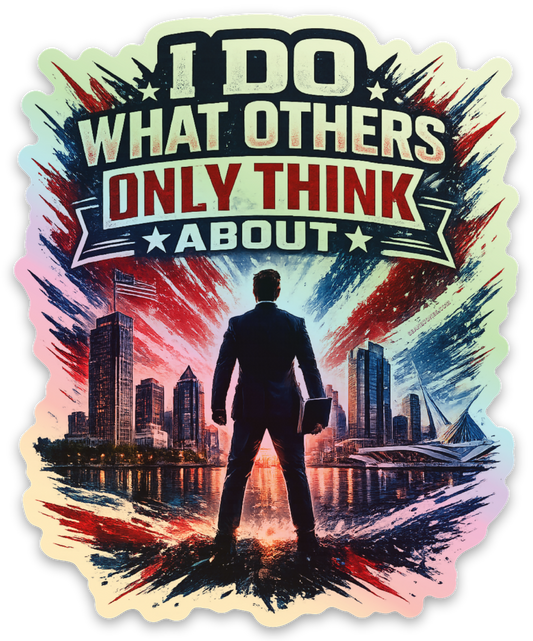 I Do What Others Only Think About Holographic Sticker 2.47″ × 3″