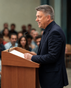 Sean B. Jones presenting to an audience